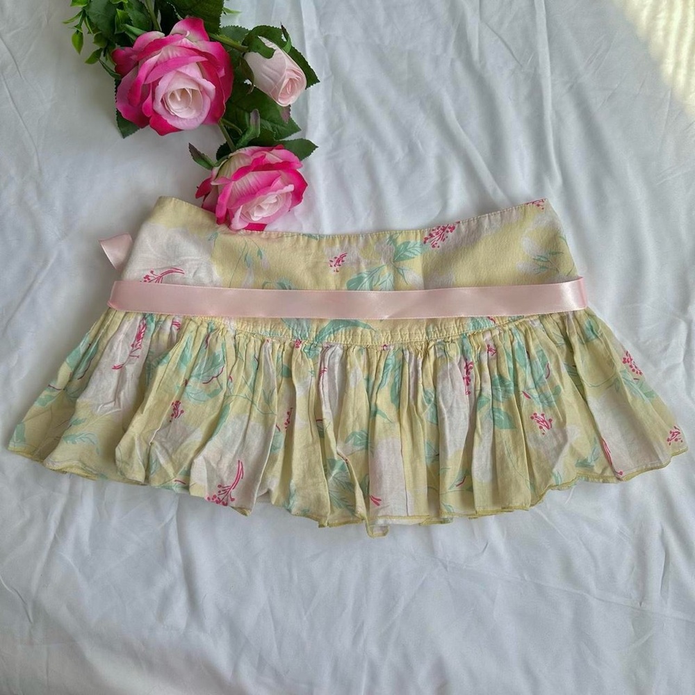 Rare y2k floral Abercrombie low rise pleated skirt - Picture 5 of 6
